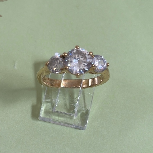 Gorgeous 925 CZ Gold Plated Ring